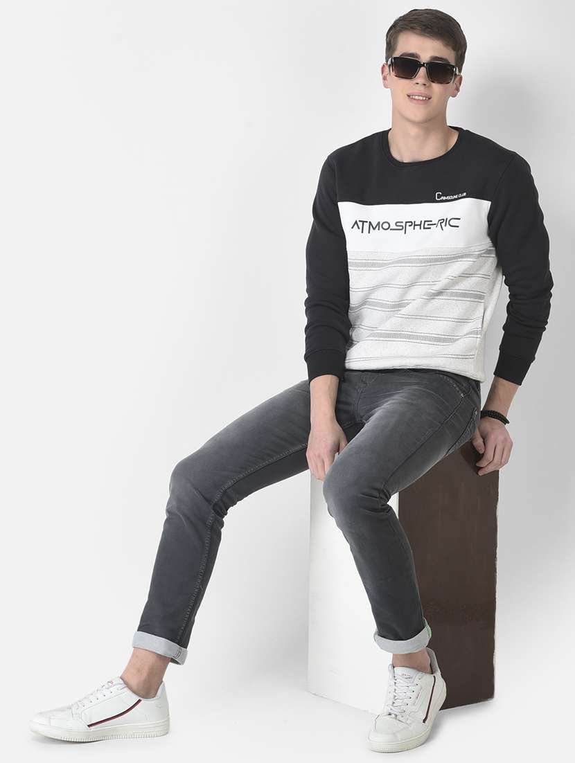 men multi color cotton blend regular sweatshirt - 20298446 - Standard Image - 4