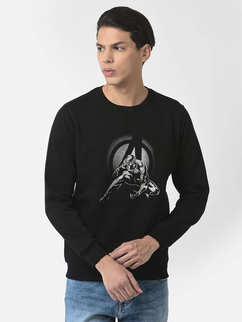 men black long sleeves round neck sweatshirts