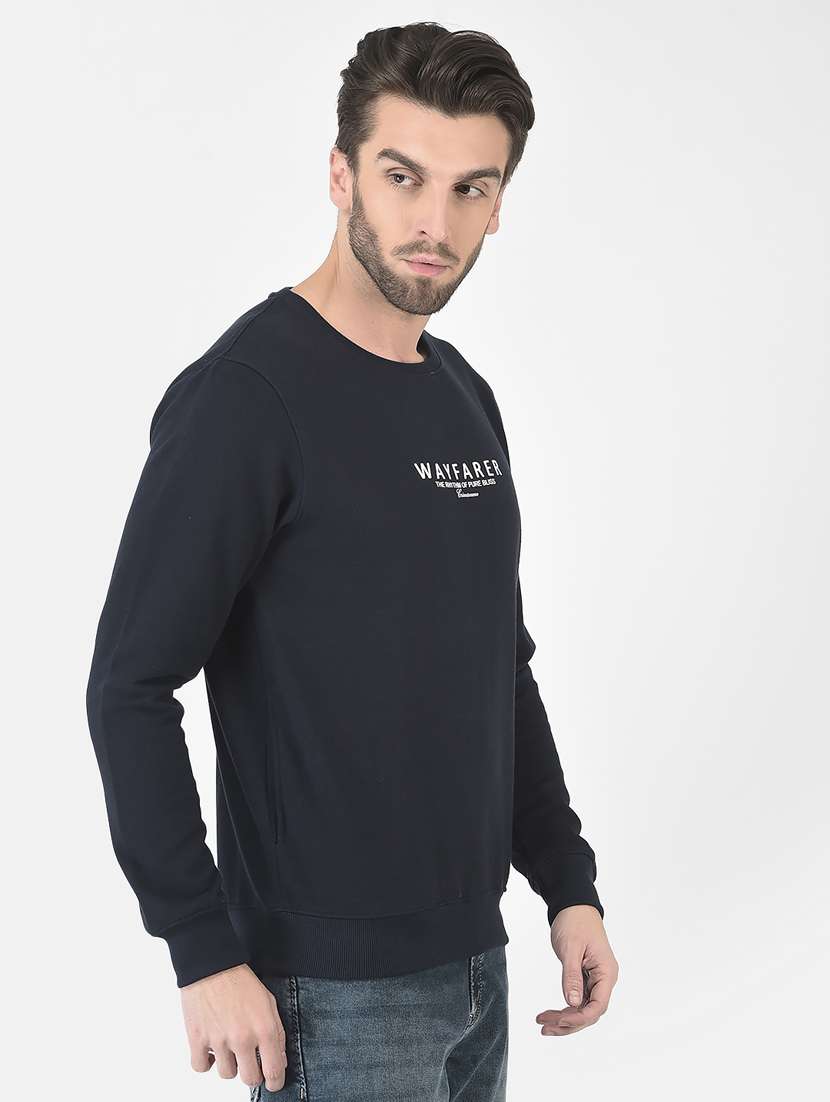 men black round neck sweatshirts - 20298466 -  Standard Image - 1