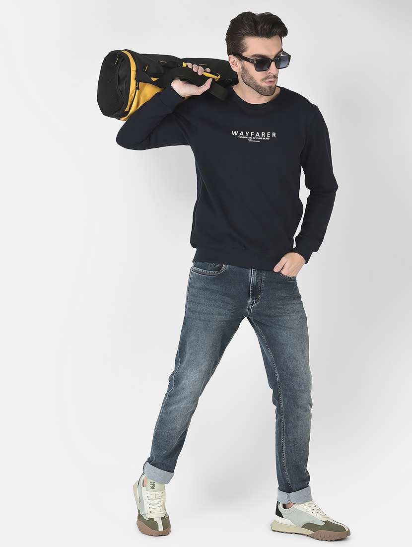 men black round neck sweatshirts - 20298466 - Standard Image - 4