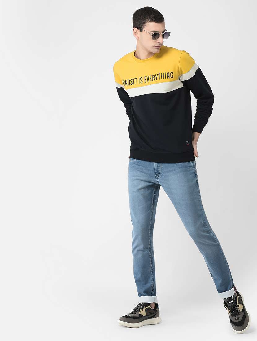 men color block cotton blend regular sweatshirt - 20298503 - Standard Image - 4