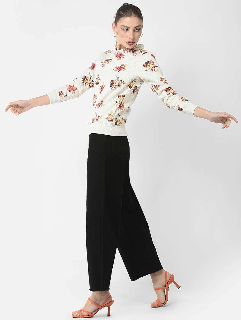 women multi color floral printed cotton blend regular sweatshirt - 20298754 -  Standard Image - 4