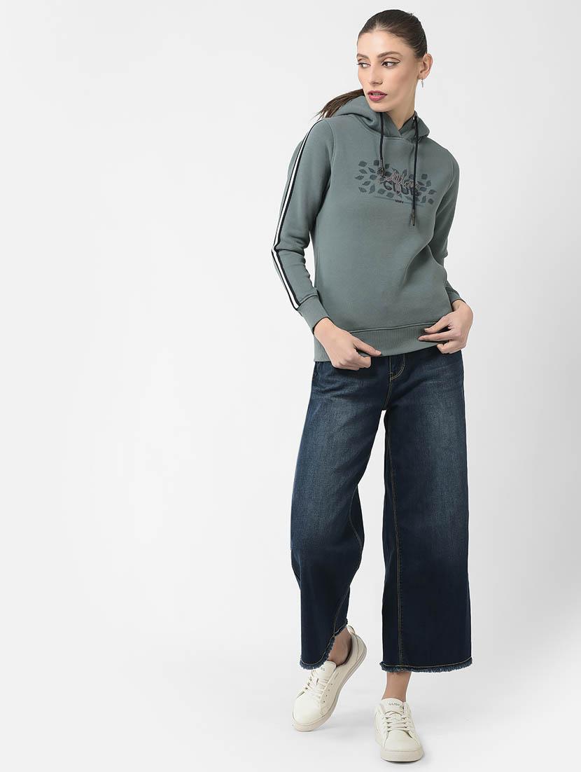 women grey cotton blend regular sweatshirt - 20298758 - Standard Image - 4