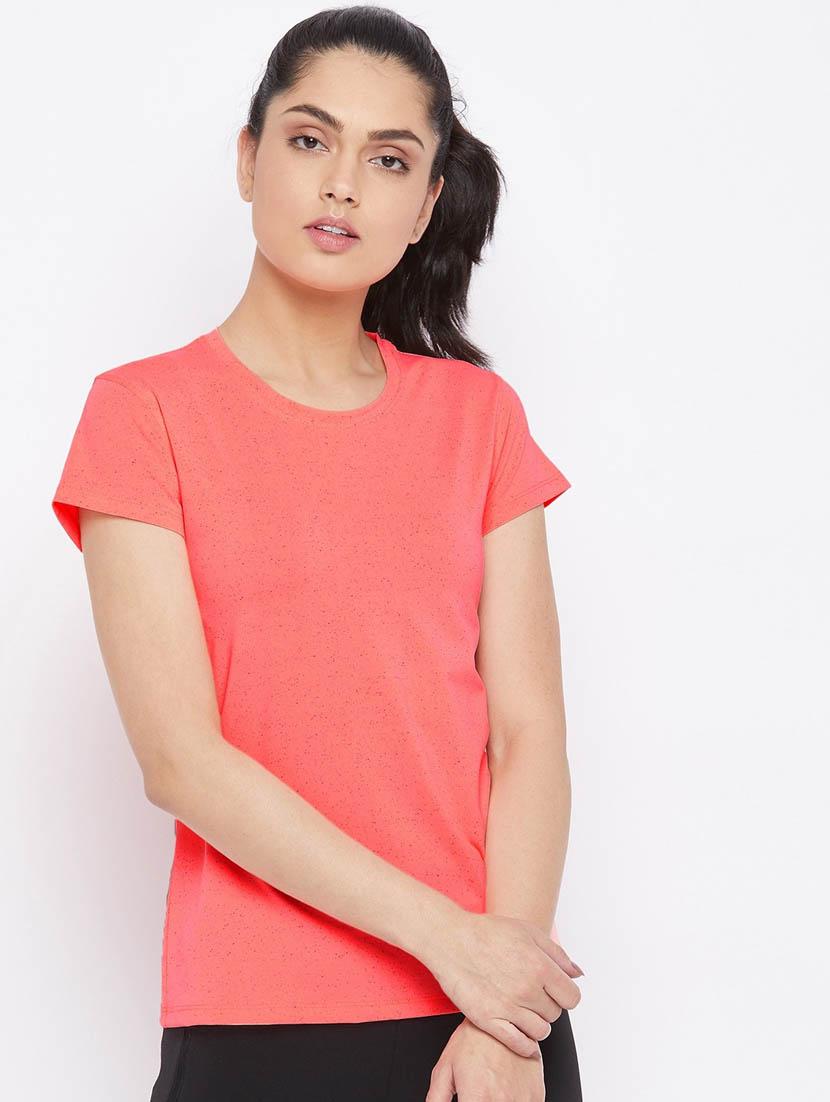 orange solid regular t-shirt - 20298807 -  Zoom Image - 0