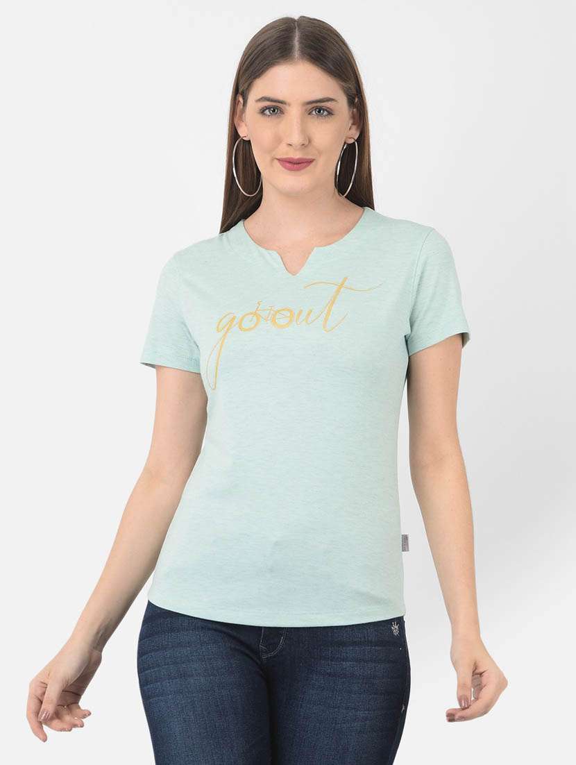 purist blue typography regular t-shirt