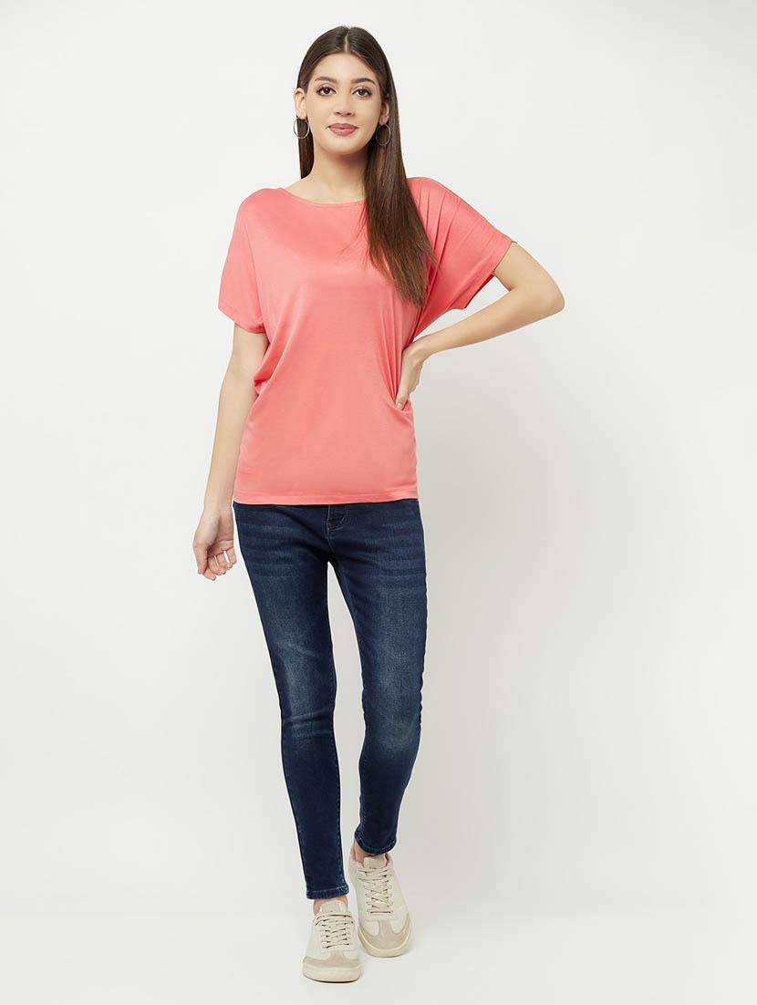 coral solid regular t-shirt - 20298859 - Standard Image - 4