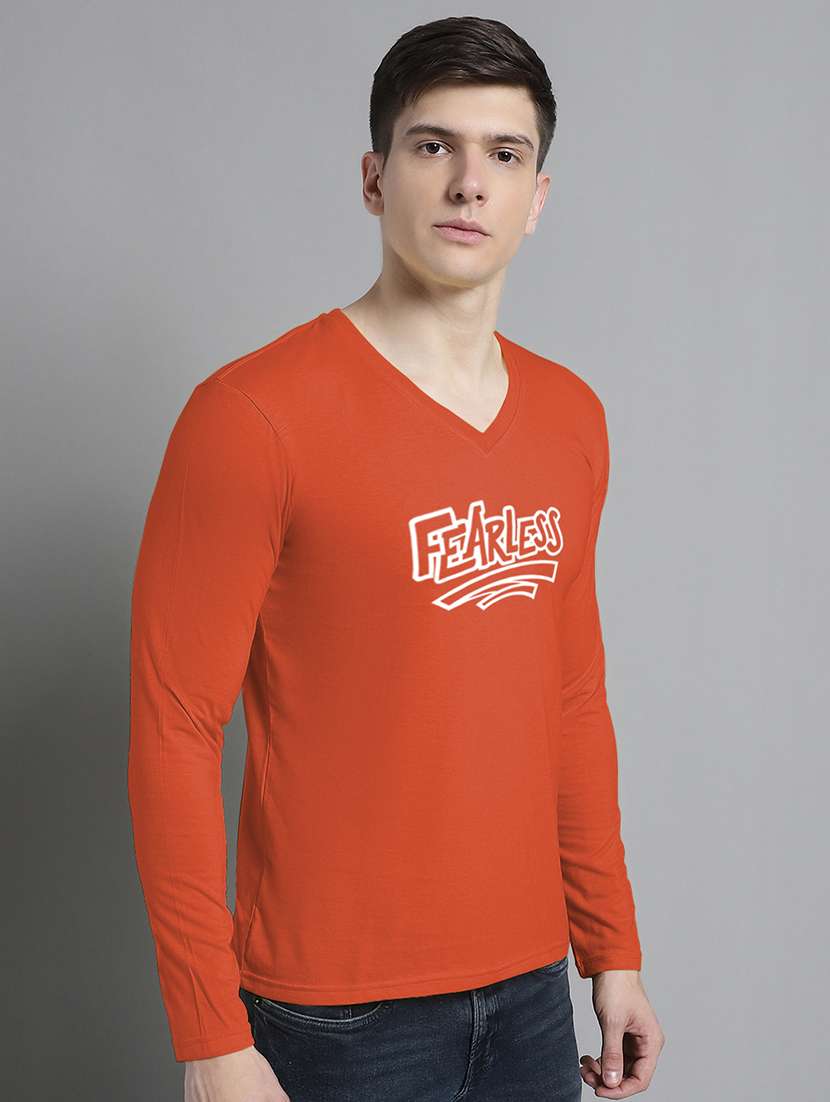 men chest print long sleeve t-shirt - 20299056 - Standard Image - 1