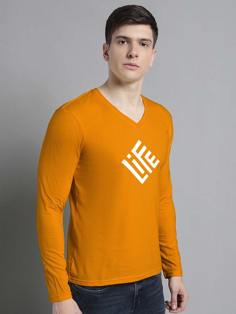 men chest print long sleeve t-shirt - 20299115 -  Standard Image - 1