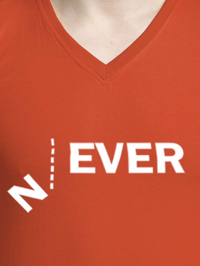 men orange cotton chest print t-shirt - 20299121 - Standard Image - 4