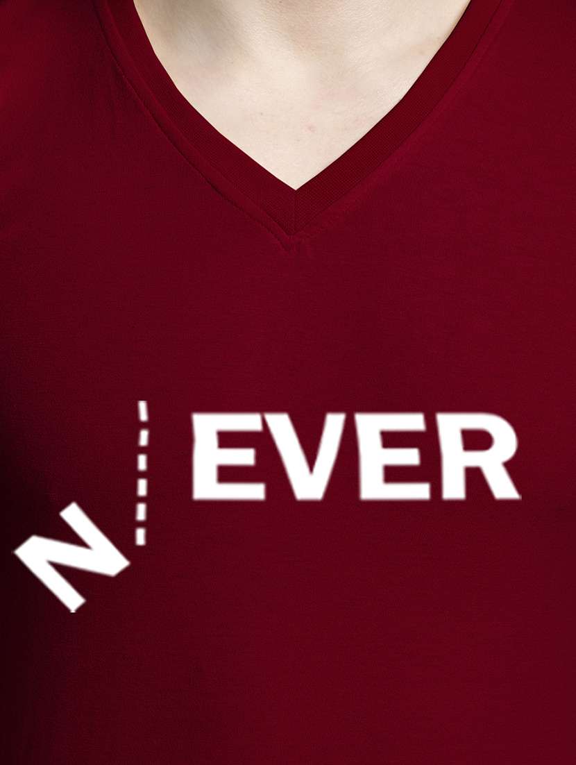 men maroon cotton chest print t-shirt - 20299122 -  Standard Image - 4