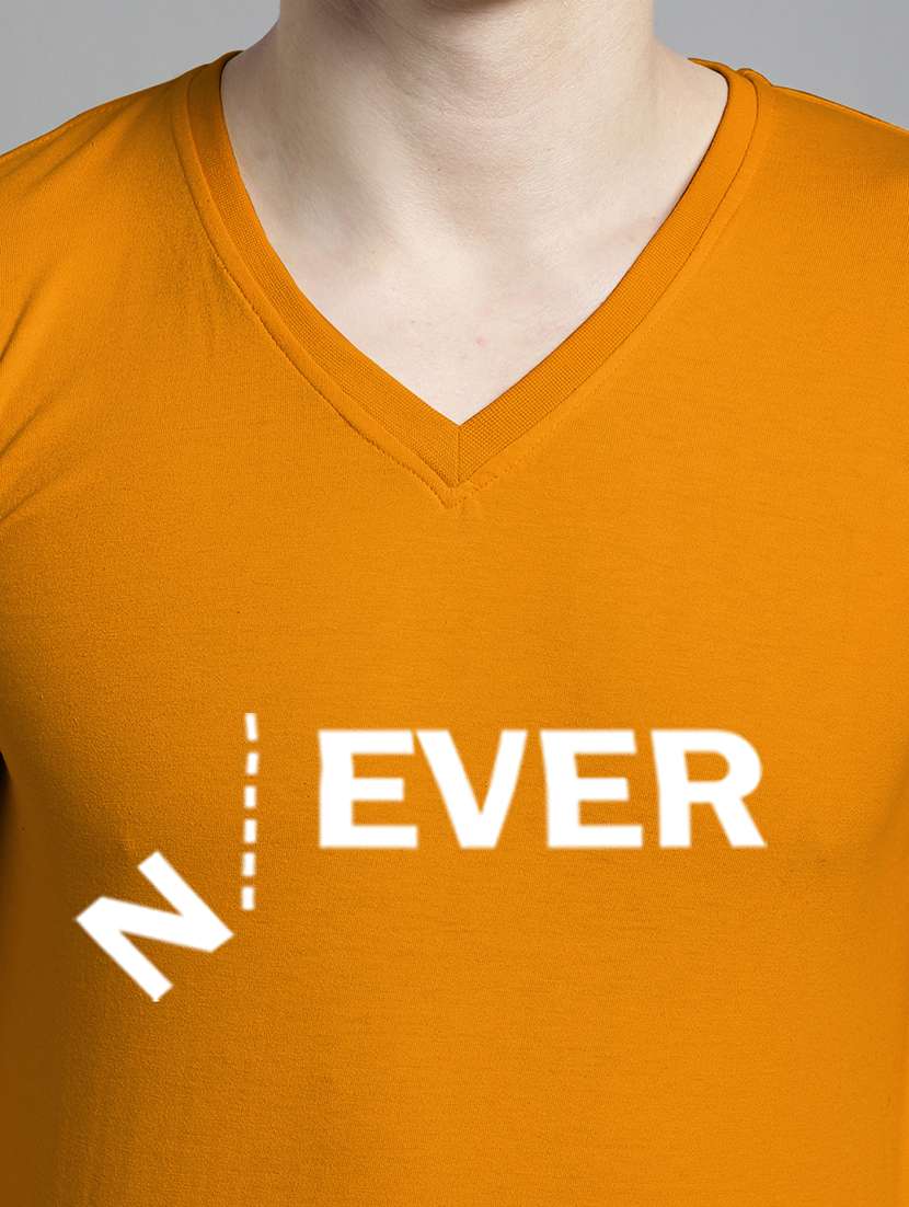 men v-neck cotton chest print t-shirt - 20299124 -  Standard Image - 4