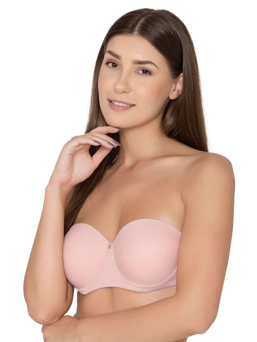 pink polyamide regular bra - 20299246 - Standard Image - 1