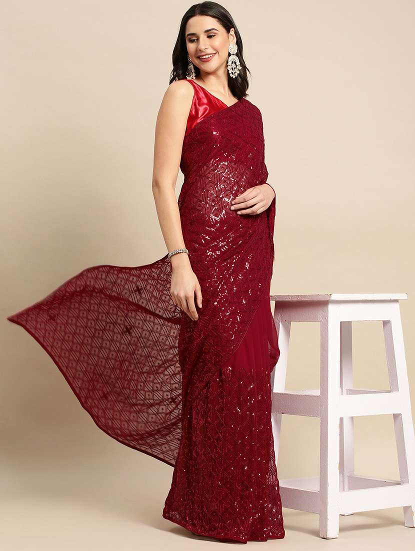 women's embellished saree with blouse