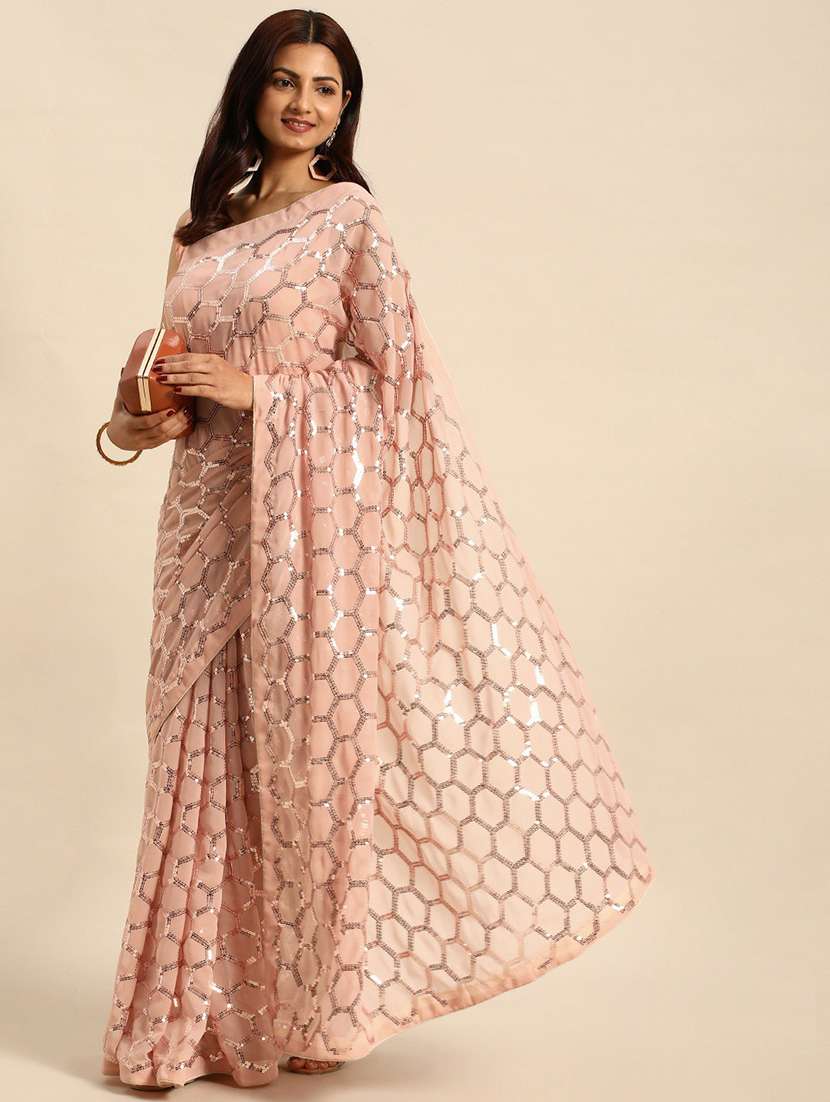 women's embellished saree with blouse