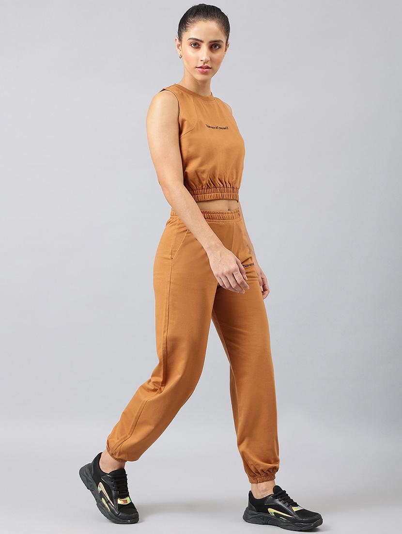 women typographic printed top and trouser co-ord set - 20300311 - Standard Image - 1