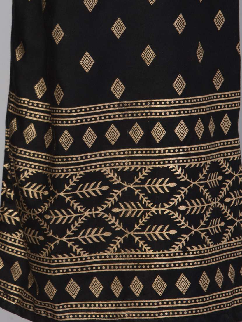 women block print viscose palazzo - 20300608 - Standard Image - 4
