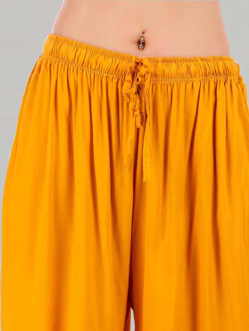 women mid rise solid flared palazzo - 20300628 -  Standard Image - 4