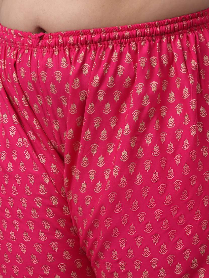 pink printed palazzo - 20300646 -  Standard Image - 4