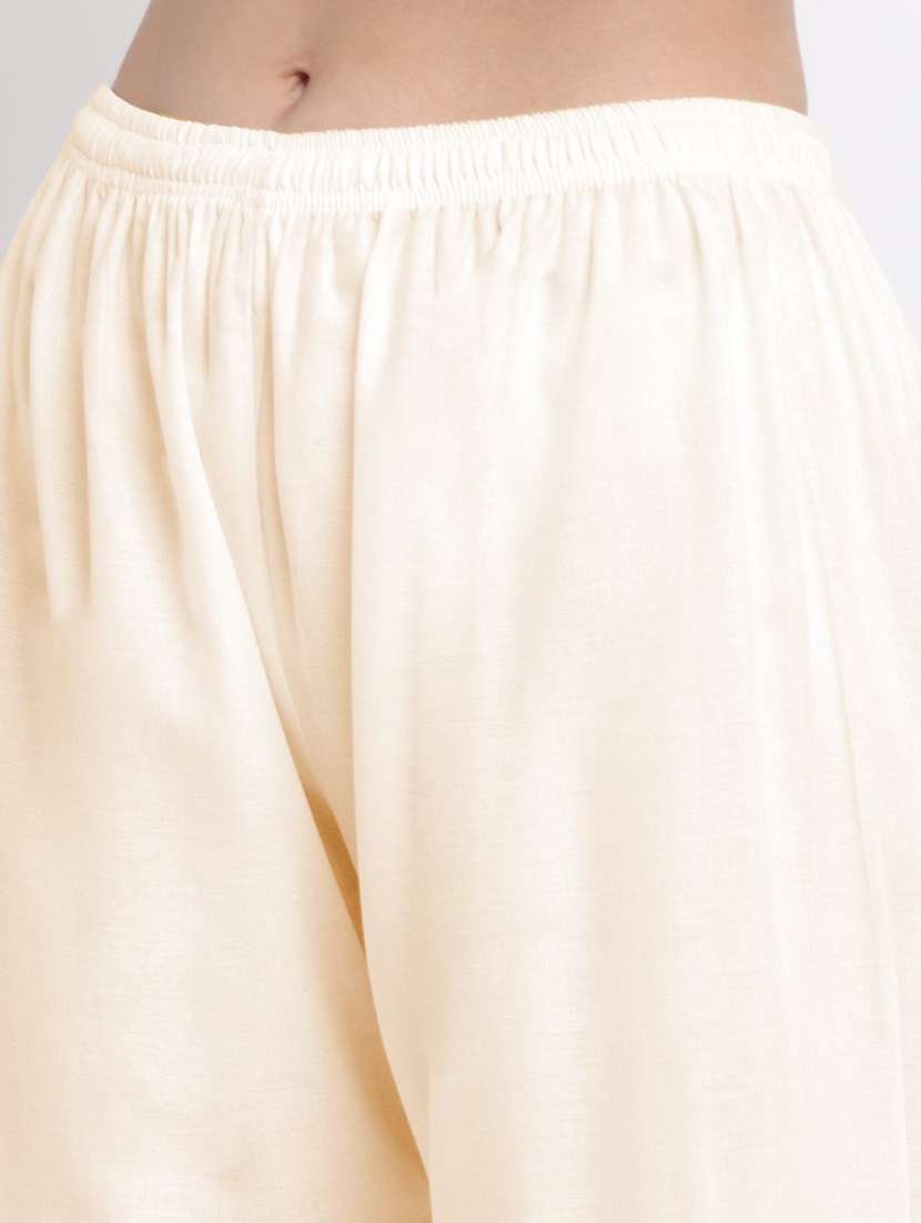 women mid rise solid flared palazzo - 20300664 -  Standard Image - 4