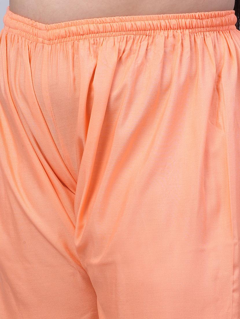 peach solid palazzo - 20300671 - Standard Image - 4