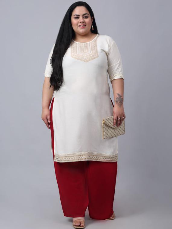 women pack of 2 solid flared palazzos - 20300681 - Standard Image - 4
