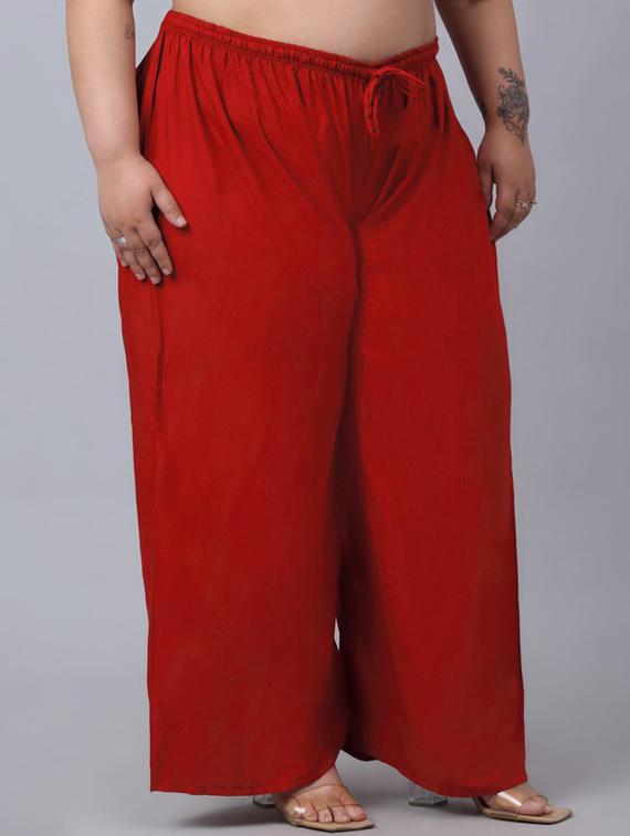 women pack of 2 solid flared palazzos - 20300681 - Standard Image - 6