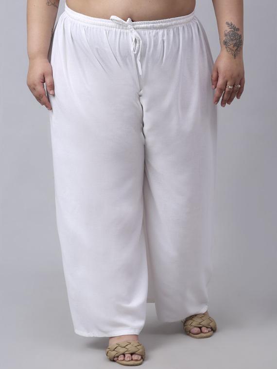 women mid rise solid flared palazzo - 20300682 -  Zoom Image - 0
