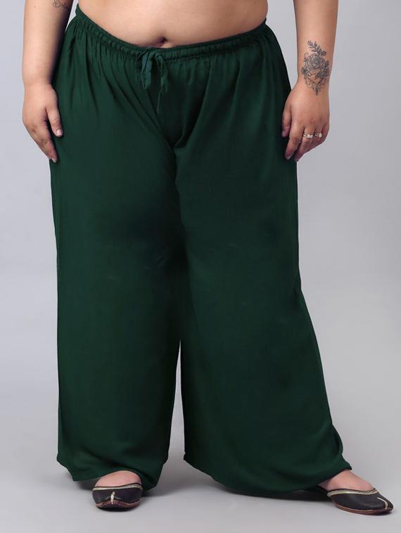 women mid rise solid flared palazzo - 20300686 -  Zoom Image - 0