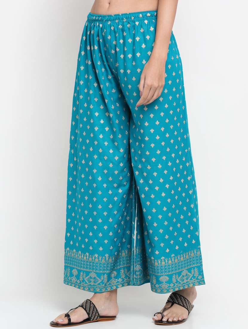 ai aqua printed palazzo - 20300690 -  Standard Image - 1