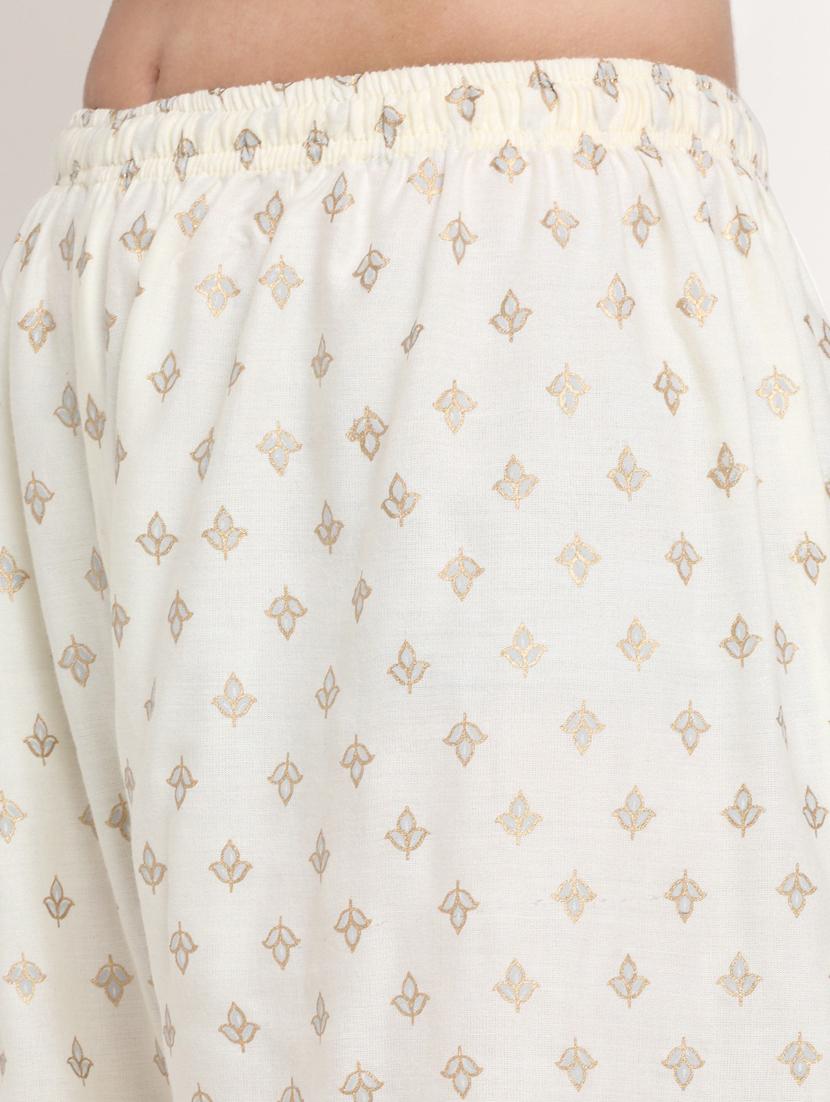 cream printed palazzo - 20300691 - Standard Image - 4