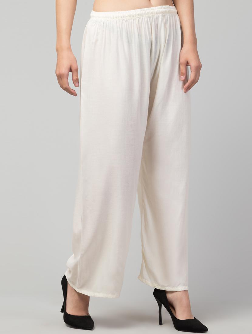 women mid rise solid flared palazzo - 20300701 - Standard Image - 1
