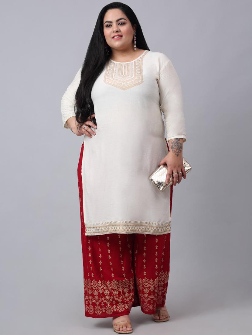 red bottom placement print palazzo - 20300710 - Standard Image - 4