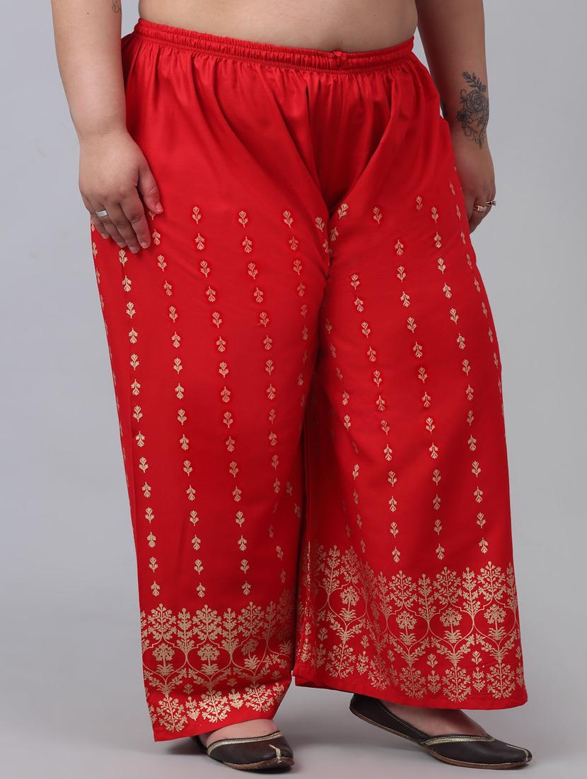 red bottom placement print palazzo - 20300710 - Standard Image - 6