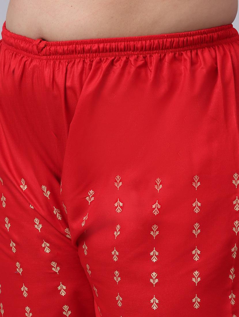red bottom placement print palazzo - 20300710 - Standard Image - 9