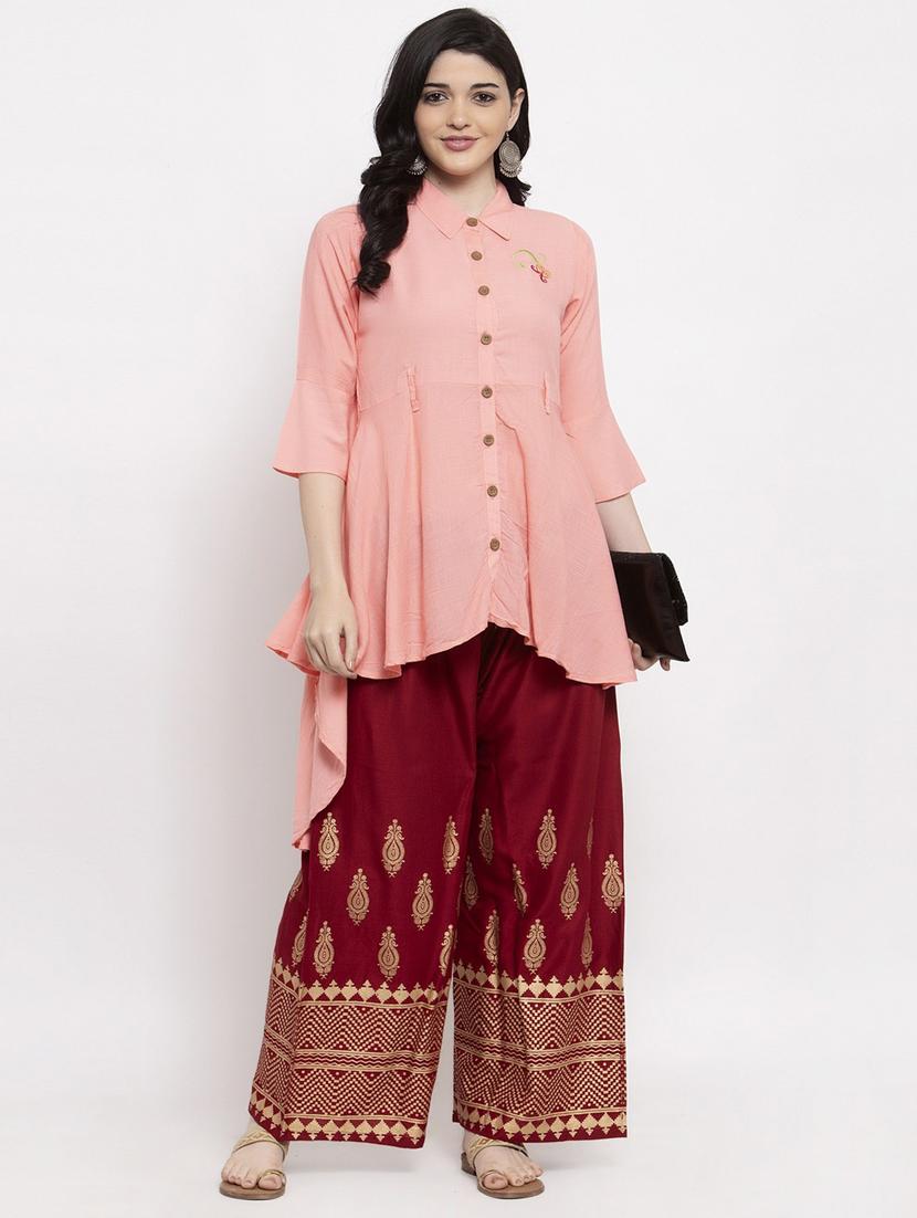 set of 2 bottom placement print palazzo - 20300718 - Standard Image - 4