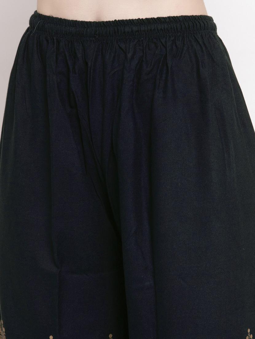 dark blue bottom placement print palazzo - 20300721 - Standard Image - 4