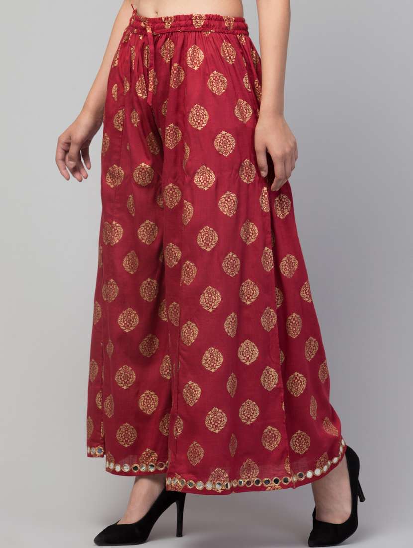 women floral print viscose palazzo - 20300724 -  Standard Image - 1