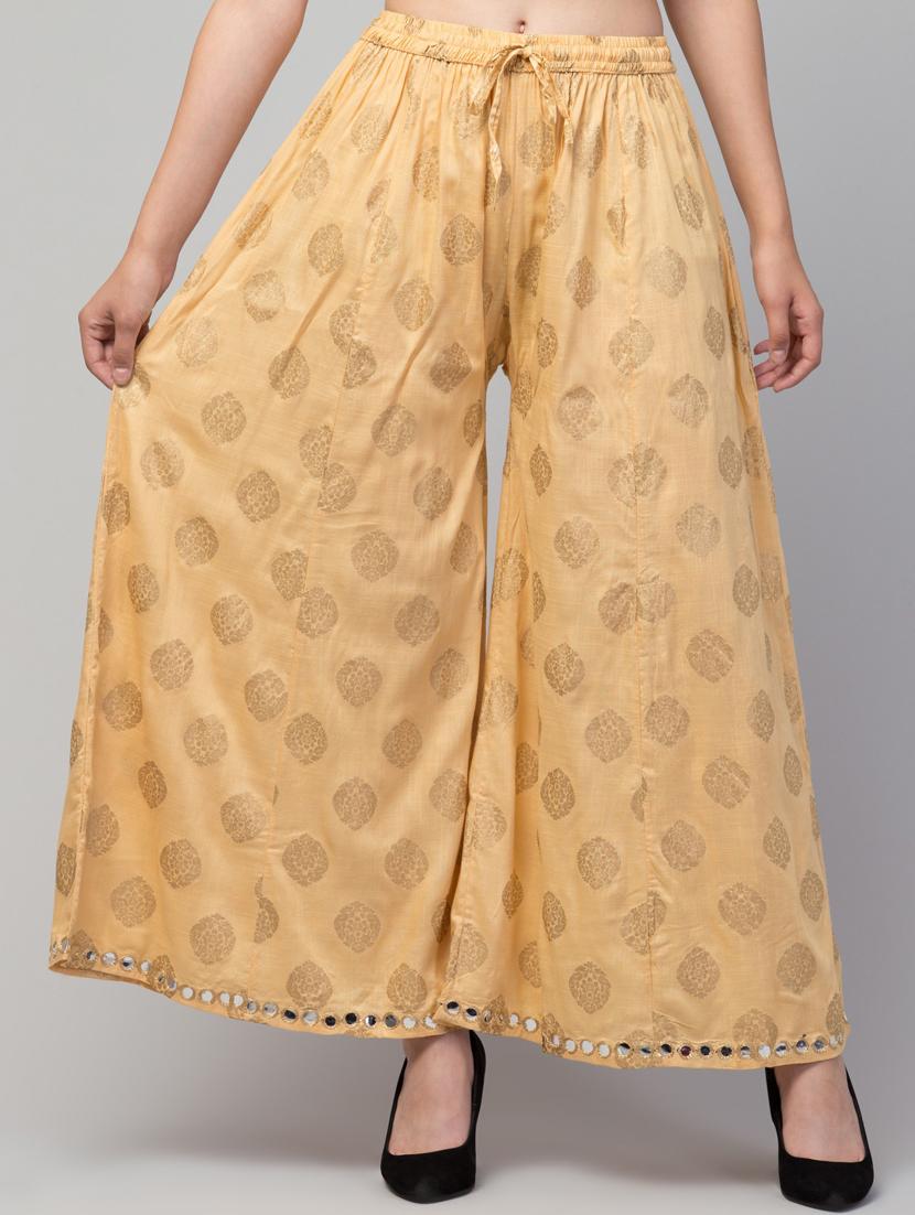 women floral print viscose palazzo