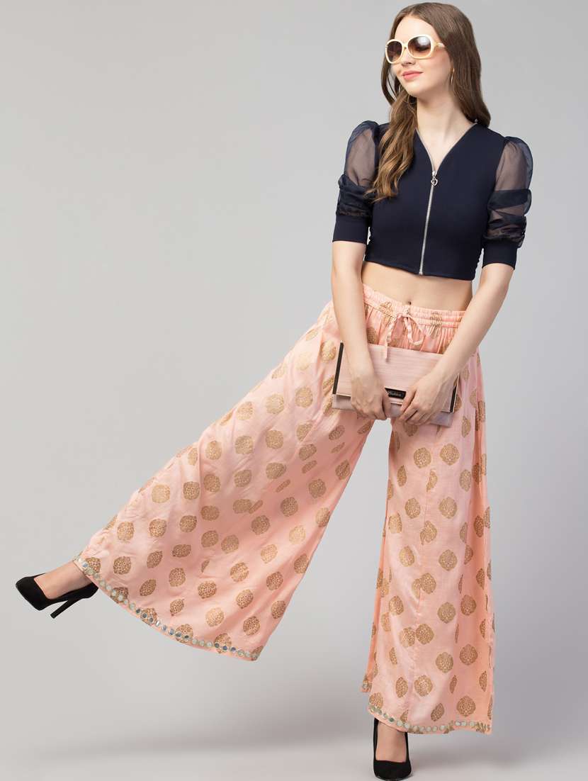 women floral print viscose palazzo - 20300740 -  Standard Image - 4