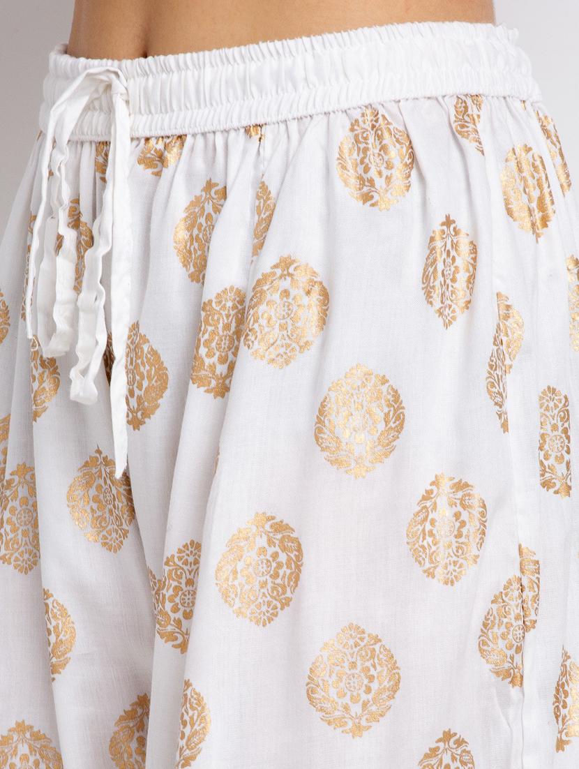 women floral print viscose palazzo - 20300747 - Standard Image - 4