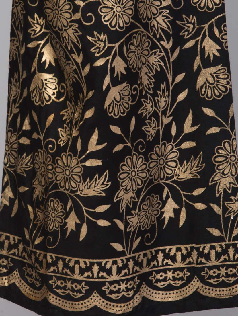 black bottom placement print palazzo - 20300752 -  Standard Image - 4