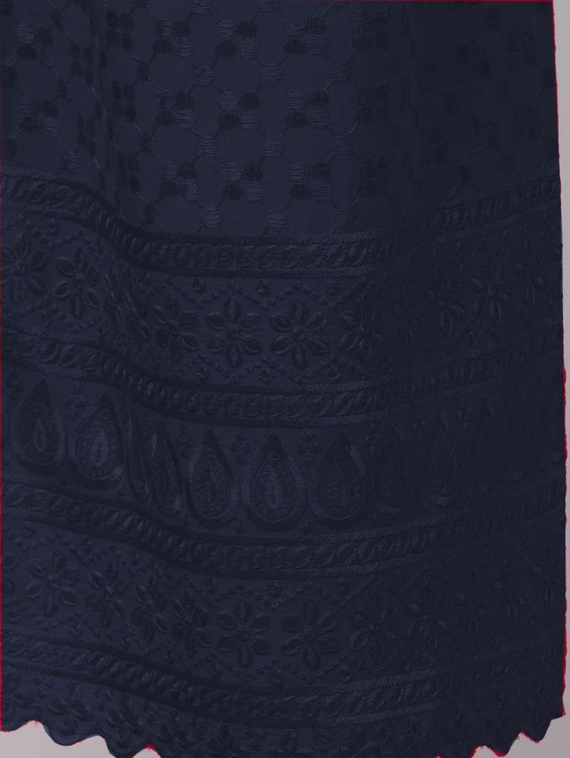 navy blue solid with work palazzo - 20300778 -  Standard Image - 4