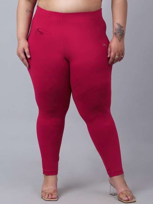 women mid rise solid legging - 20300843 - Standard Image - 0