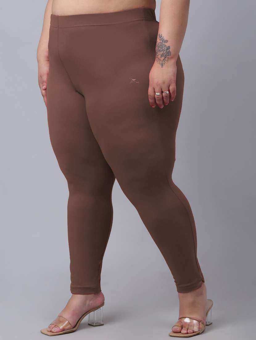 women mid rise solid legging - 20300846 -  Standard Image - 1