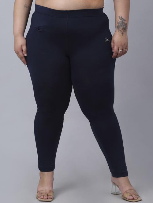 women mid rise solid legging - 20300847 - Standard Image - 0