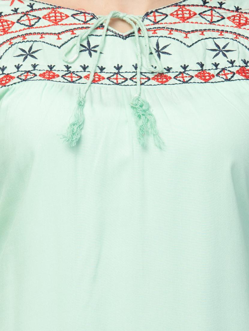 neo mint embroidered regular tunic - 20301343 - Standard Image - 4