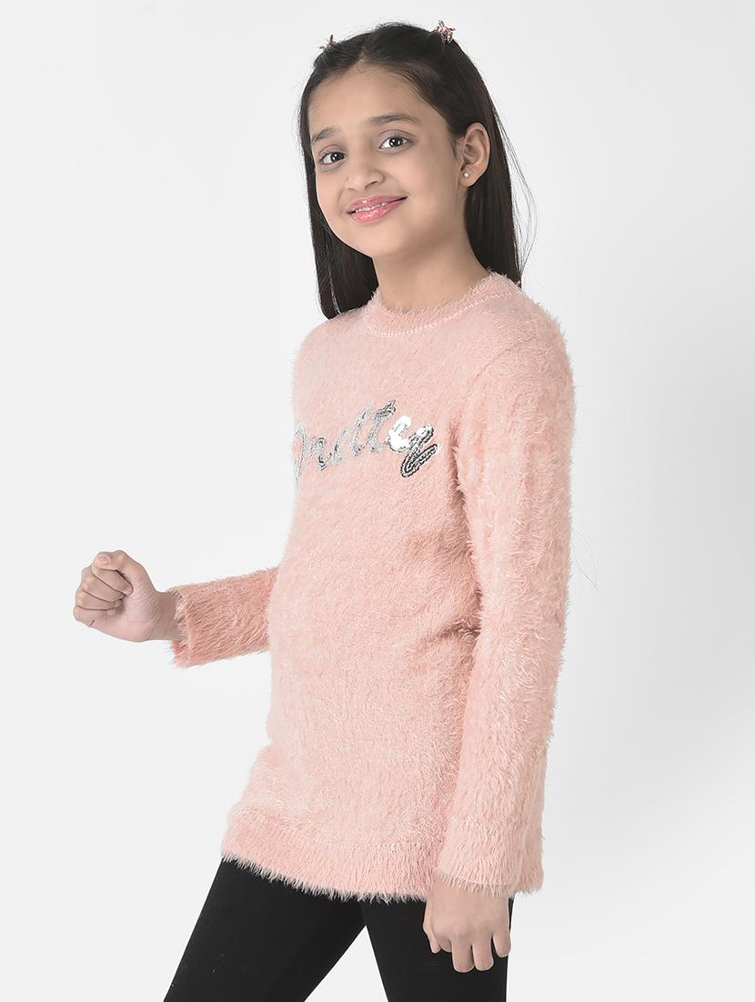 girls typography embellished pullover - 20301420 -  Standard Image - 1