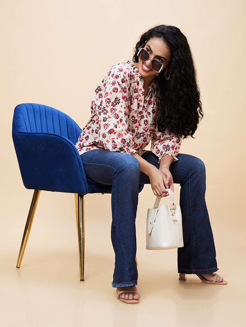 women white cotton regular top - 20301560 -  Standard Image - 4