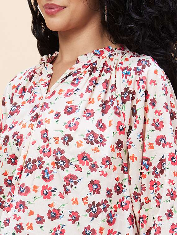 women white cotton regular top - 20301560 -  Standard Image - 6