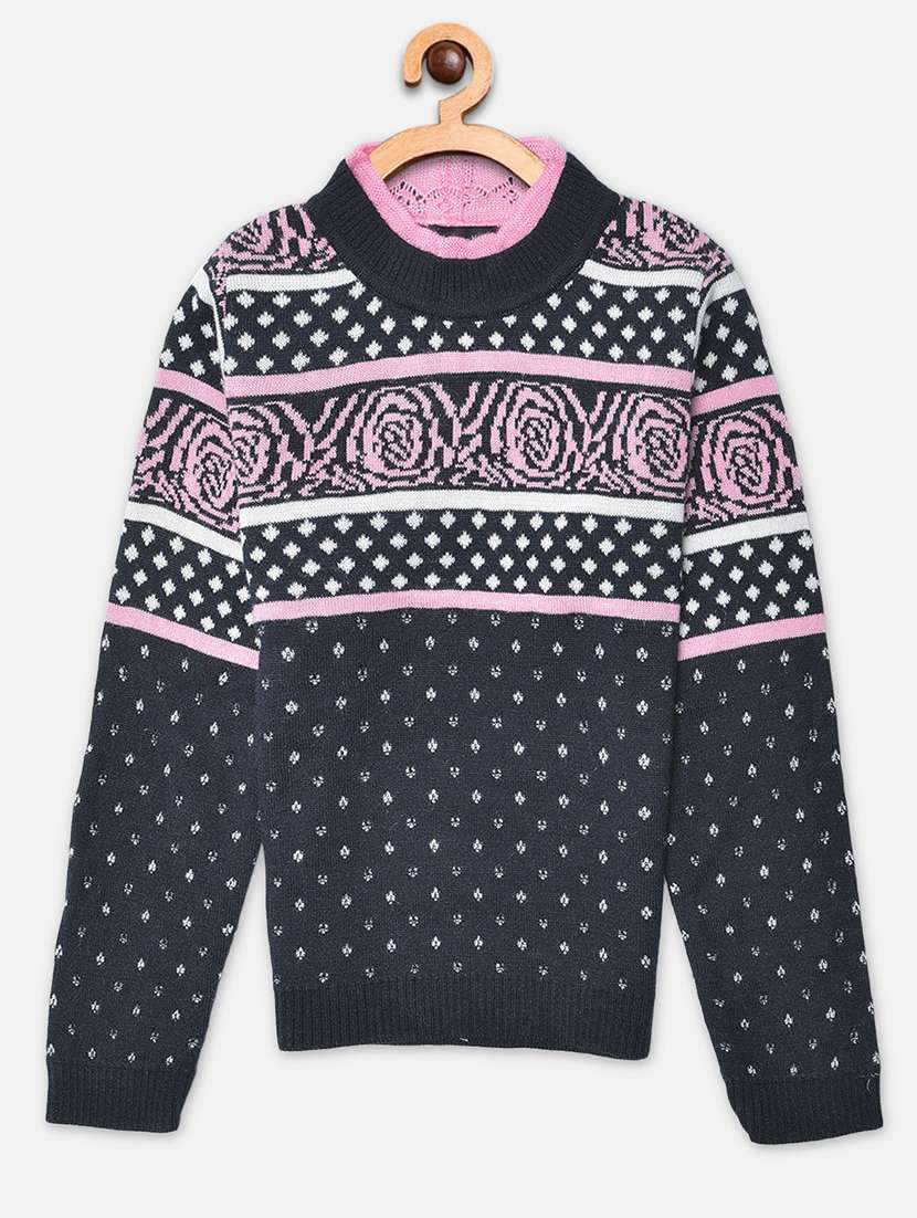 girls printed pullover